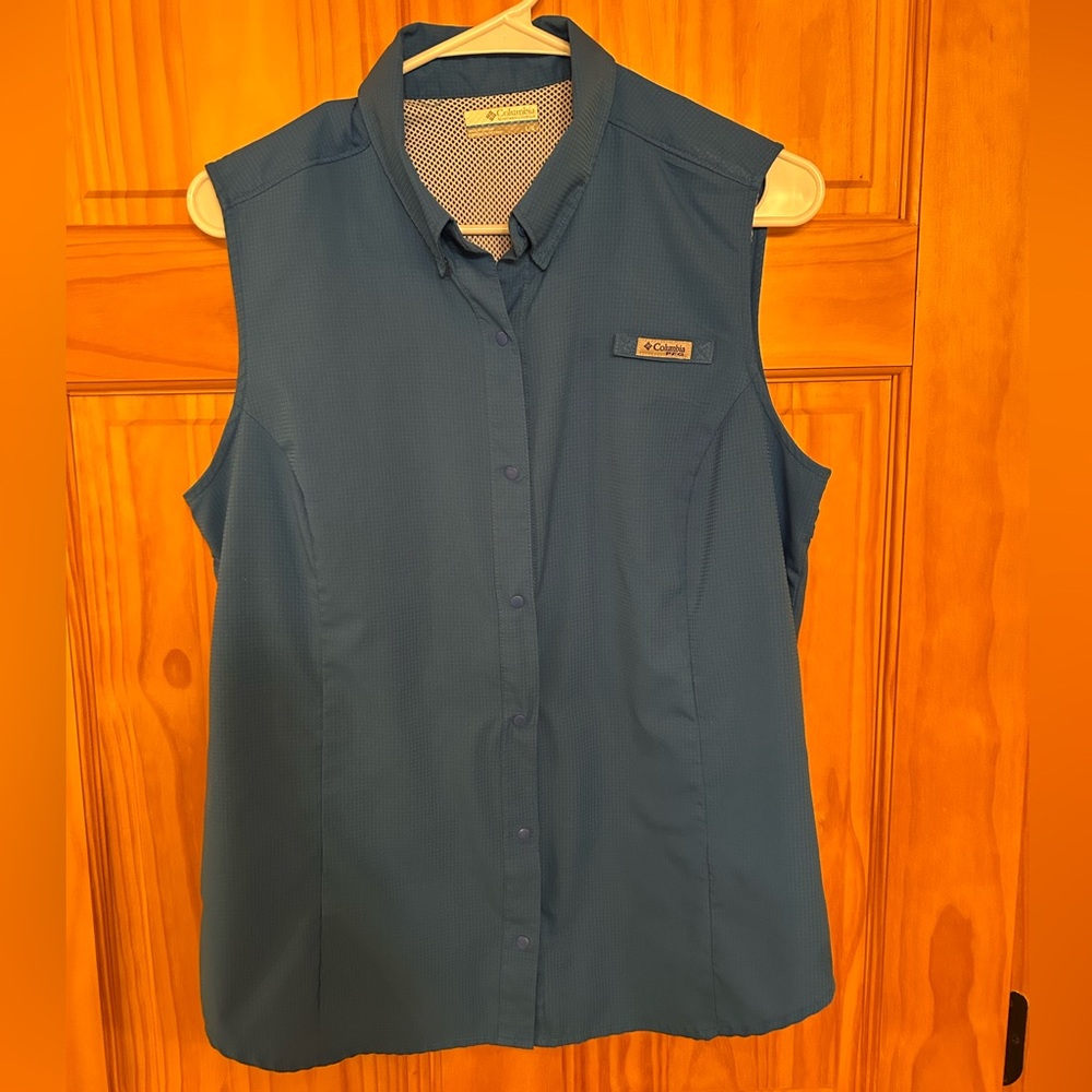 Columbia Blue Short-Sleeve Button Shirt